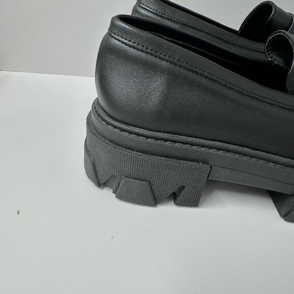 Alohas Trailblazer Corn Black Platform Loafers Vegan Leather Euro Size 40 US 9 - Picture 8 of 13